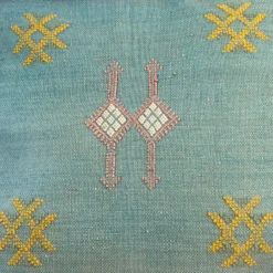 motifs du coussin sabra bleu traditionnel, fait main