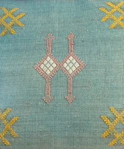motifs du coussin sabra bleu traditionnel, fait main