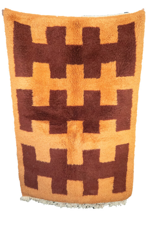 tapis Mririt orange en laine