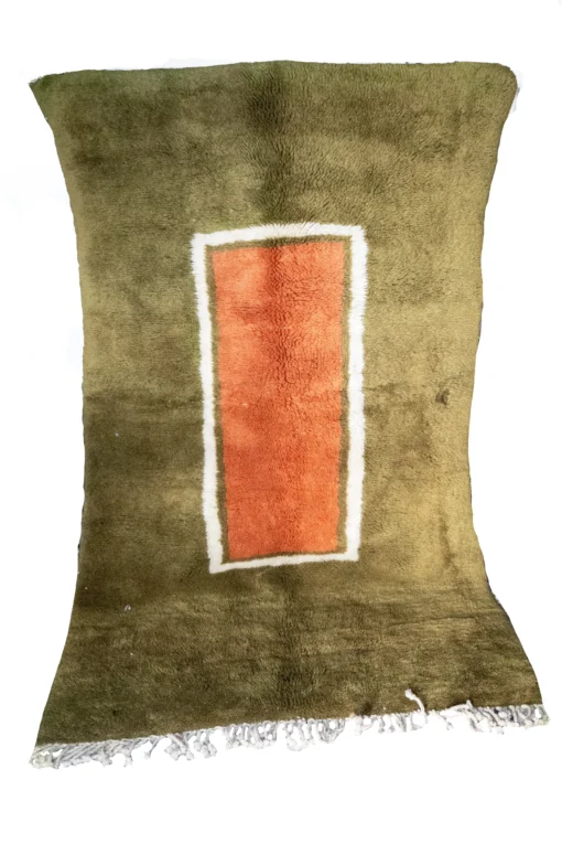 Tapis Mririt vert en laine