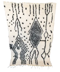 Tapis Béni Ouarain noir et blanc