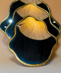 Miroir Mural en Laiton Doré - Design Vintage à Forme Festonnée