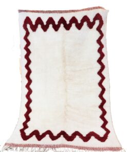 tapis Béni Ouarain rouge et blanc