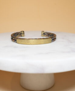 Bracelet Manchette Artisanal Touareg "Amastan" - Bronze et Cuivre Tressés Main