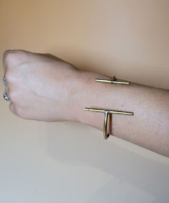 Bracelet Artisanal Touareg "Izri" en Bronze - Design Architectural et Minimaliste