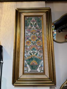 Tableau Artisanal Oriental n°3 : Jardin Fleuri Vertical Fait Main