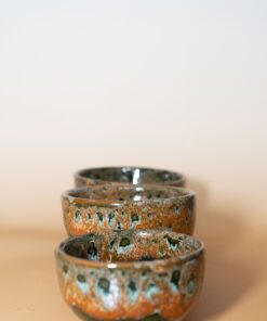Set de 3 bols Tamegroute "Atlas", poterie artisanale marocaine